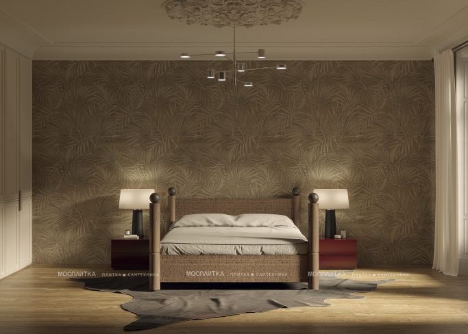 Дизайн Спальня в стиле Эклектика в бежевом цвете №13395