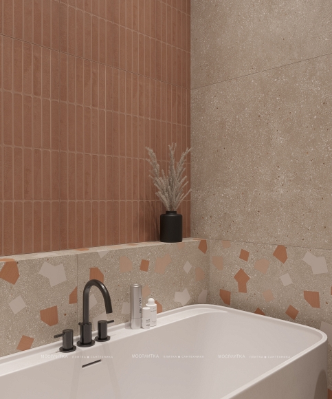 Дизайн Ванная в стиле Современный в коричневом цвете №13390 - 4 изображение