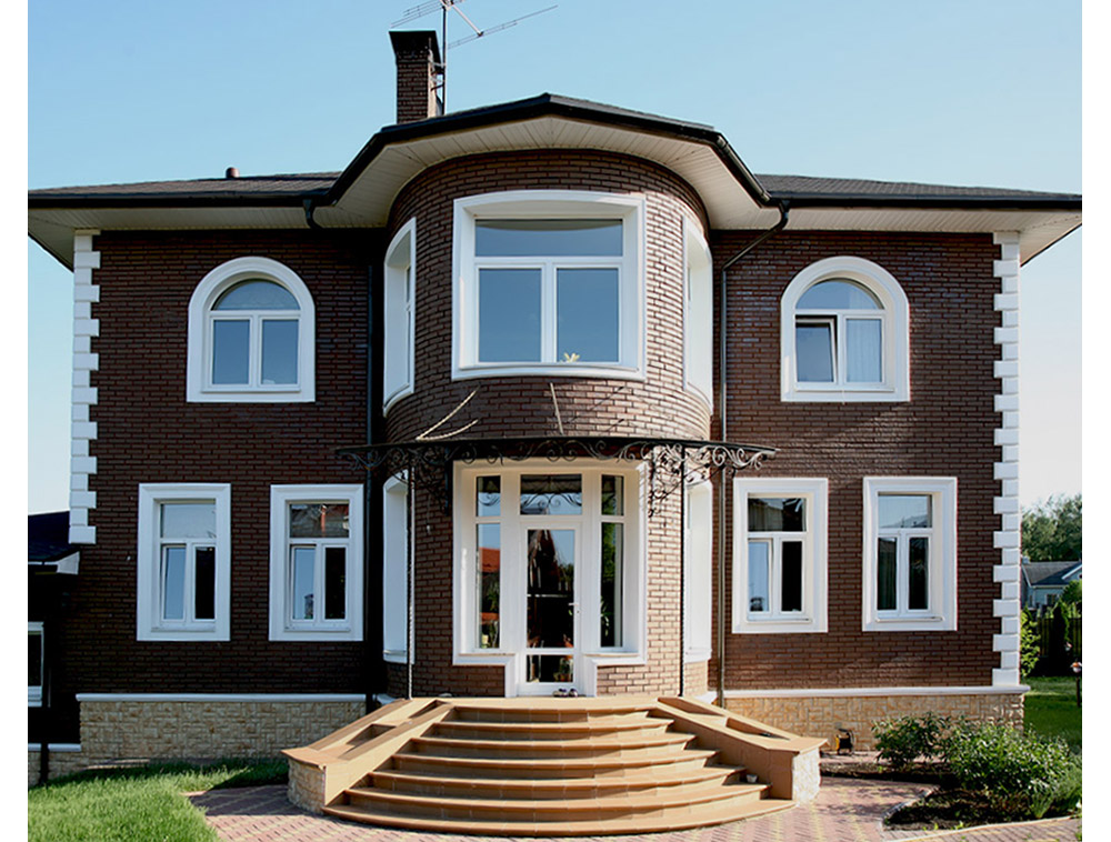 Фасад дома клинкерной плиткой дизайн (71 фото)