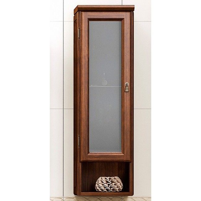 Шкаф подвесной Opadiris Клио 30 L орех антикварный с матовым стеклом 
