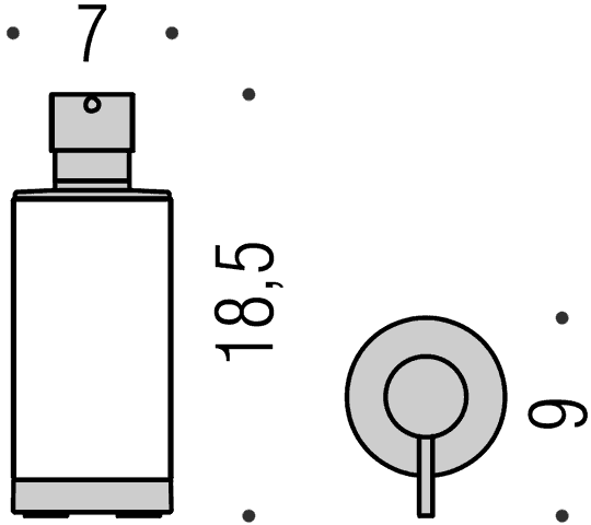Дозатор для жидкого мыла Colombo Nordic, настольный B93240.0CR-CNO, черный