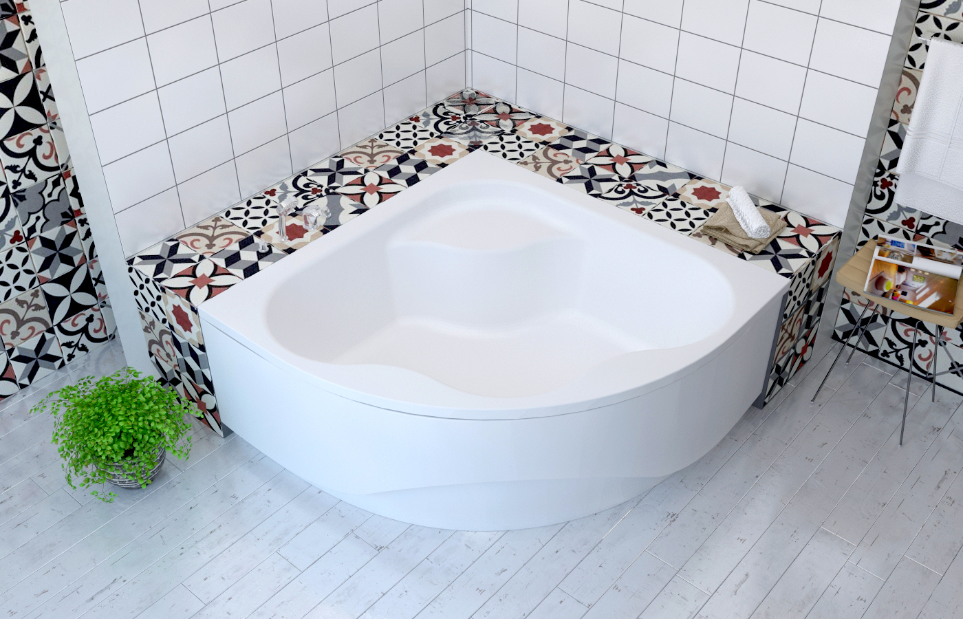 Акриловая ванна Lavinia Boho Aveo, 150x150 см, 36176H0C