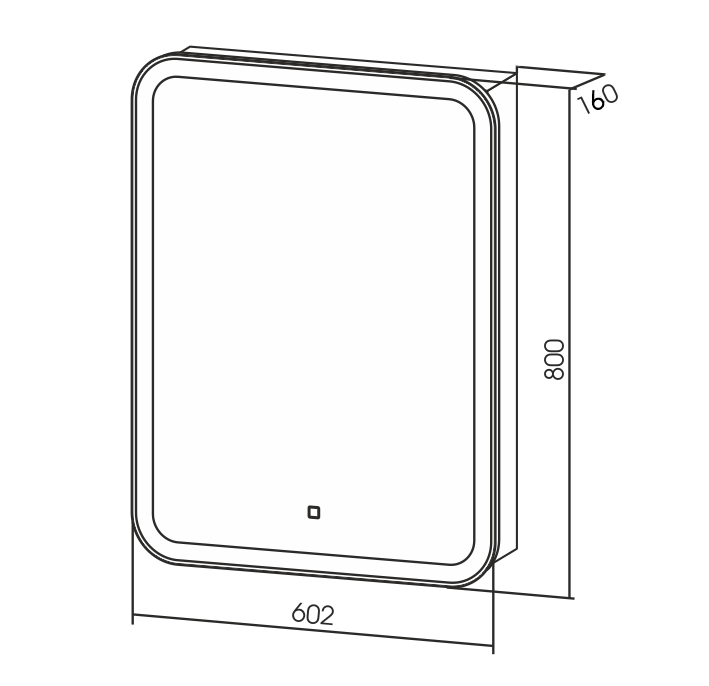 Зеркальный шкаф Azario Фиджи Flip 60 см LED-00002472 с подсветкой