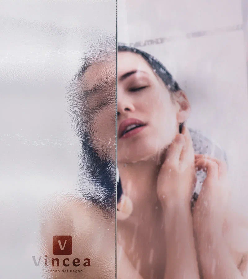 Душевой уголок Vincea Garda VSQ-1G100CH 100x100 см хром, стекло шиншилла - 4 изображение