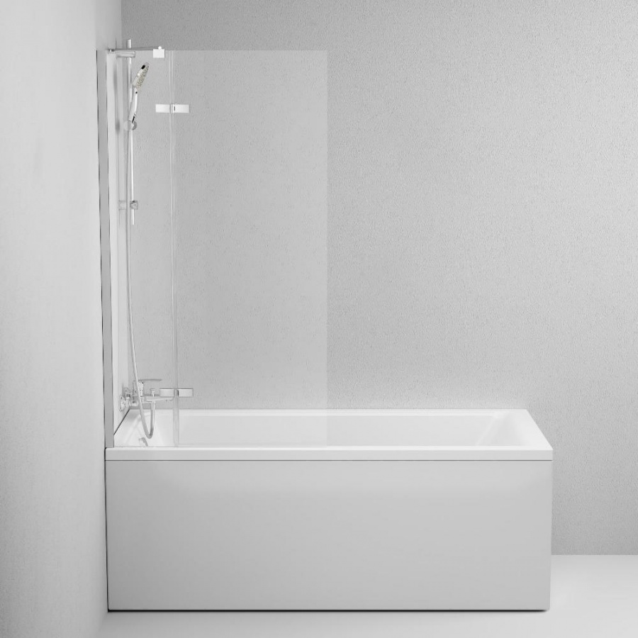 Душевая шторка на ванну Am.Pm Tender 80х140 см W45BS-D3W5-140CT профиль хром, стекло прозрачное