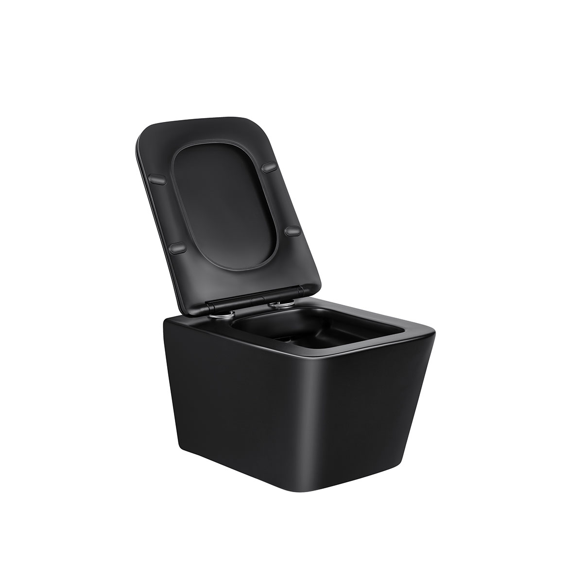 Комплект подвесной безободковый унитаз Vincea Q-Line VT1-12MB с сиденьем soft-close, черный матовый  +  инсталляция Am.Pm ProC I012707.0138 с клавишей смыва ProC L, чёрная матовая