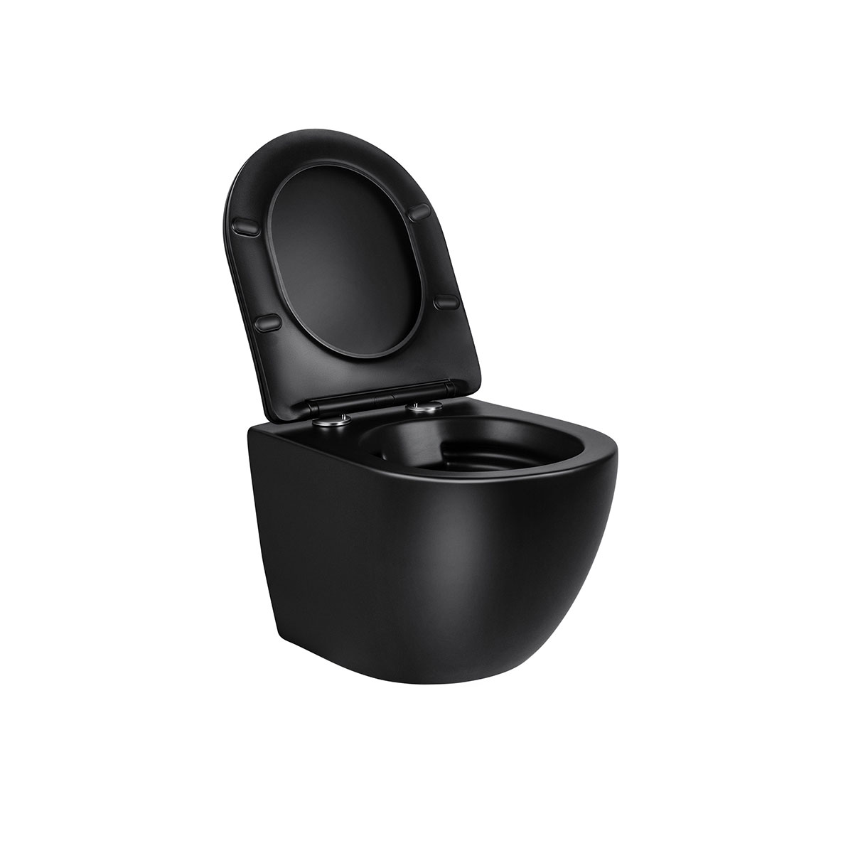 Комплект подвесной безободковый унитаз Vincea Globo VT1-14SMB с сиденьем soft-close, черный матовый  +  инсталляция Creto Standart 1.0