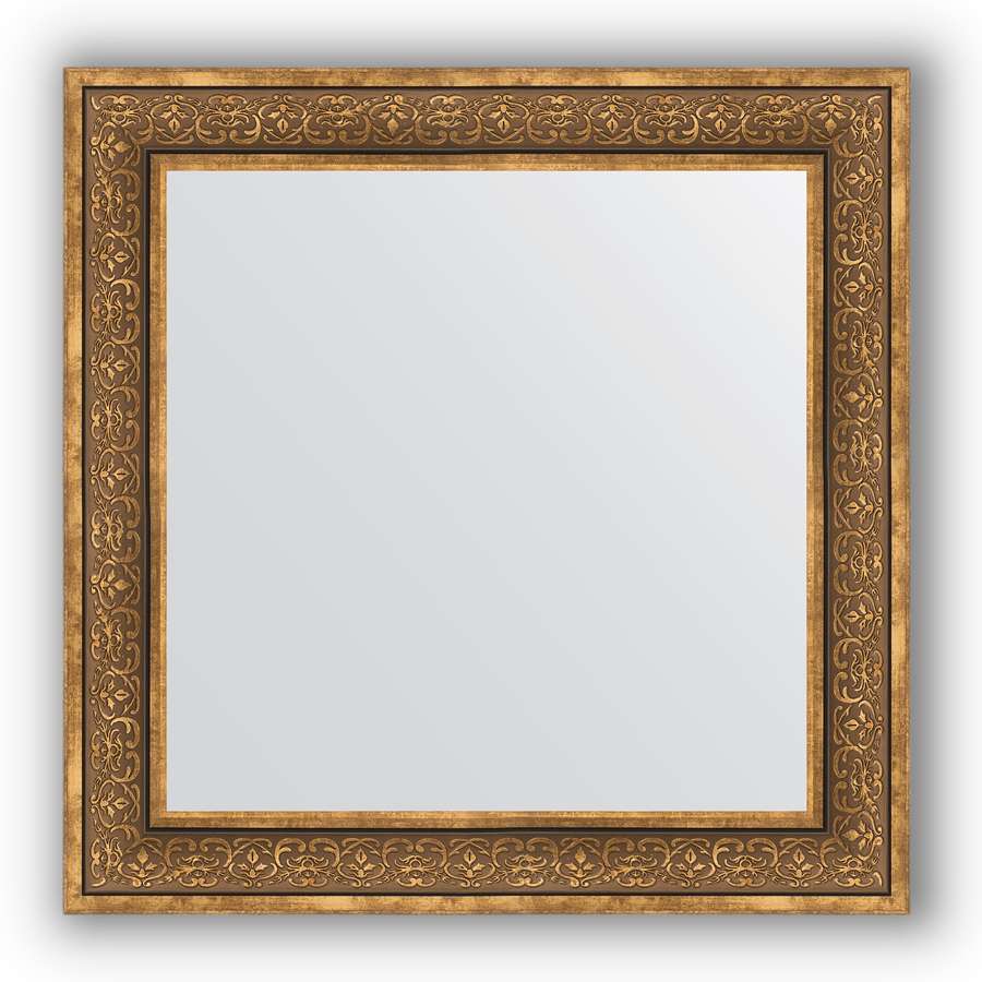 Зеркало в багетной раме Evoform Definite BY 3255 83 x 83 см, вензель бронзовый 
