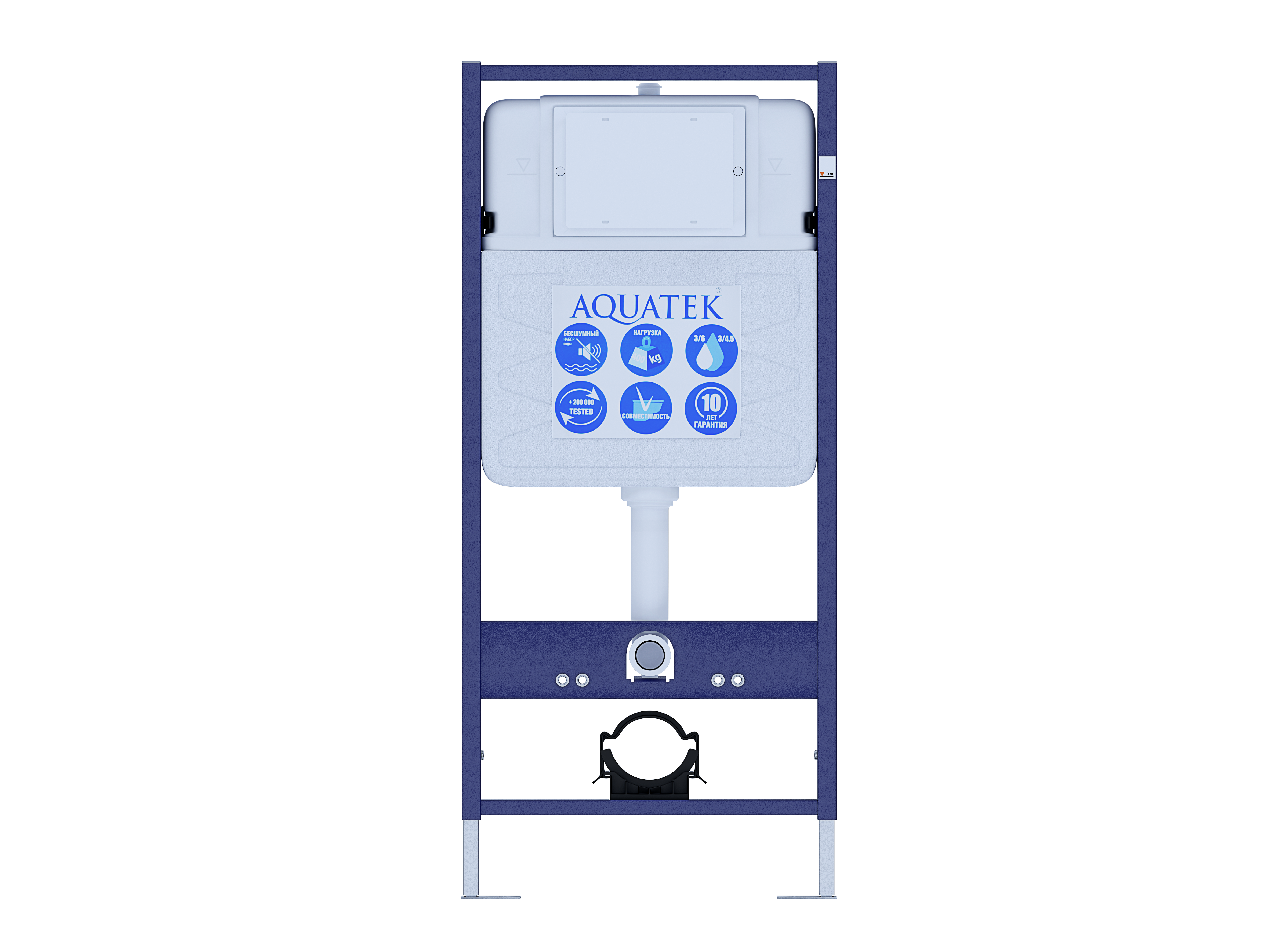 Комплект подвесной безободковый унитаз Aquatek Европа AQ1900-00 с сиденьем микролифт  +  система инсталляции Standard INS-0000012
