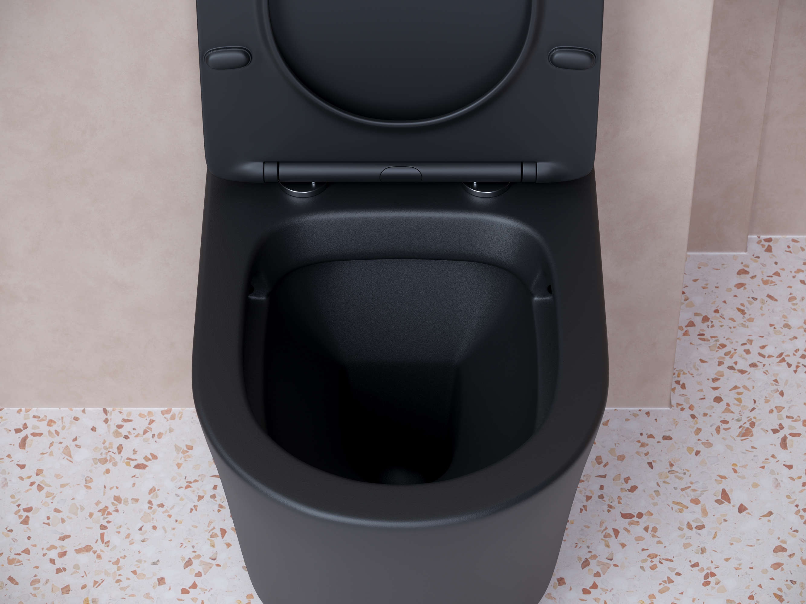Комплект подвесной безободковый унитаз Ceramica Nova Balearica CN6000MB черный матовый с сиденьем микролифт  +  инсталляция Geberit Duofix Sigma Plattenbau 111.362.00.5