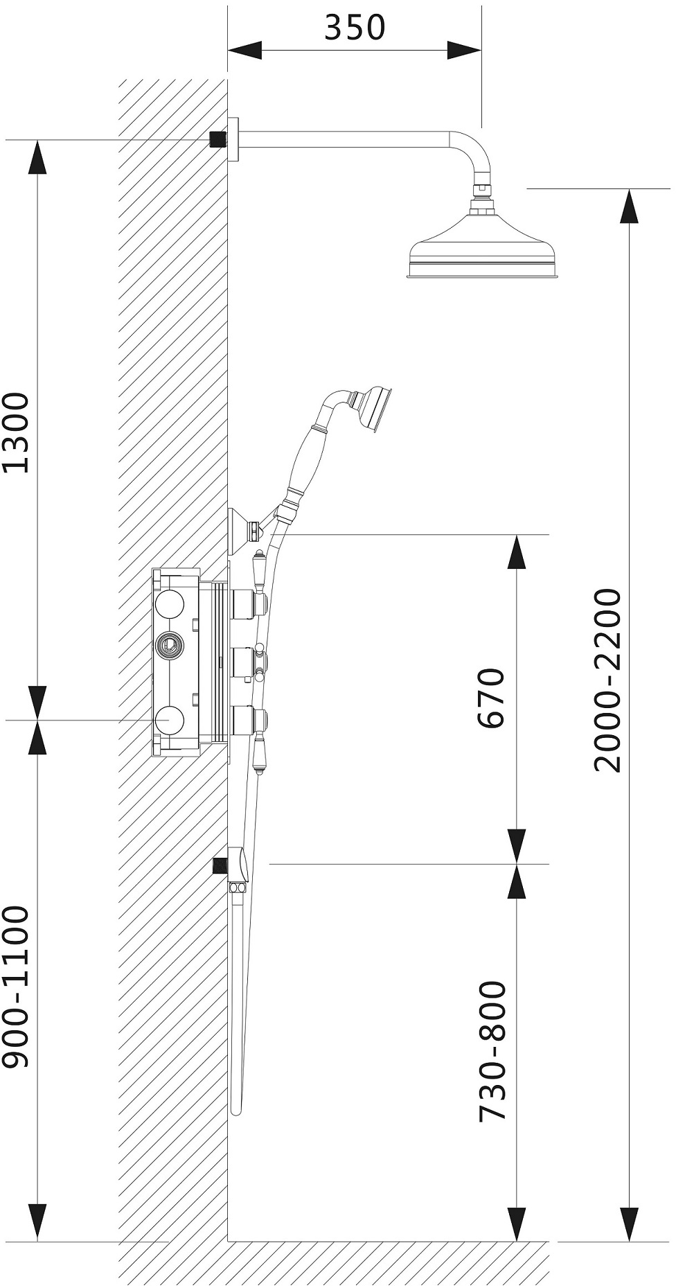 Душевая система Timo Nelson SX-1391/02SM