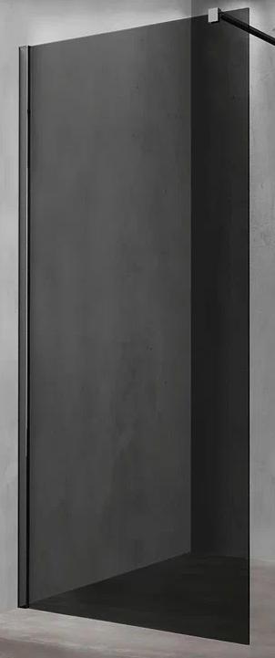 Душевая перегородка Vincea Walk-In VSW-1H800CGB 80x200 см черный матовый, стекло тонированное 