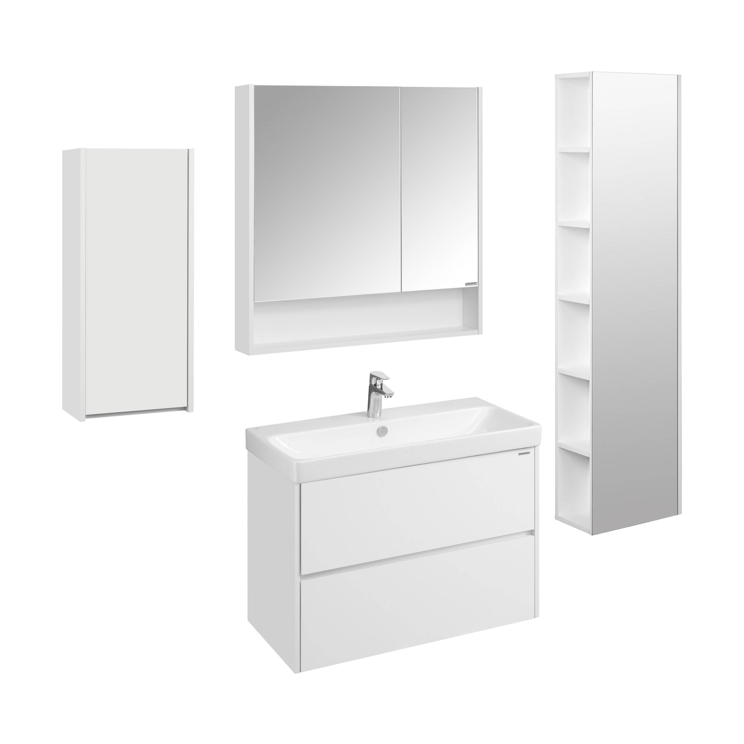 Зеркальный шкаф Aquaton Сканди 90 белый 1A252302SD010