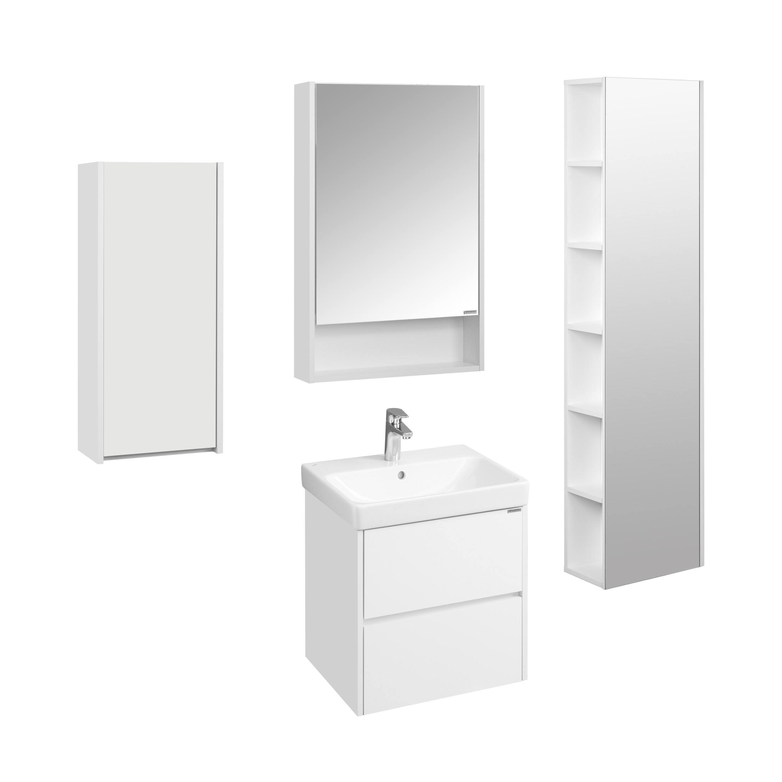Зеркальный шкаф Aquaton Сканди 55 белый 1A252102SD010