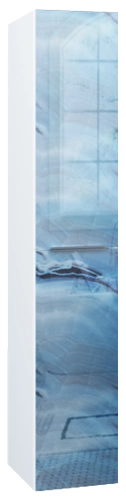 Шкаф-пенал Marka One Idalgo 30 см У73199 L голубой мрамор глянец