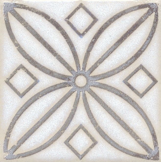 Вставка Амальфи орнамент коричневый 9.9х9.9
