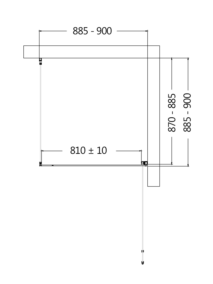 Душевой уголок AQUAme 90х90 см AQM5215-RH-9 профиль черный, стекло прозрачное