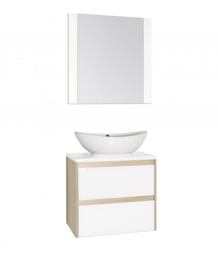Зеркало Style Line Монако 60 ориноко/белый лакобель, ЛС-00000624