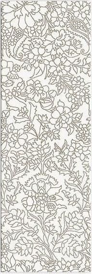 Керамическая плитка Meissen Вставка Pret a Porter White Iserto Flower 25х75
