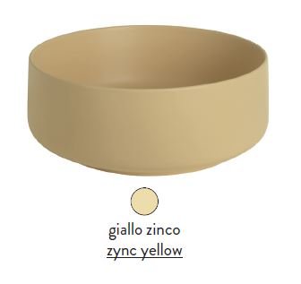Раковина ArtCeram Cognac Countertop COL003 12; 00 накладная - giallo zinco (желтая цинк) 55х35х15 см
