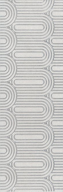 Керамическая плитка Kerama Marazzi Декор Безана серый светлый обрезной 25x75
