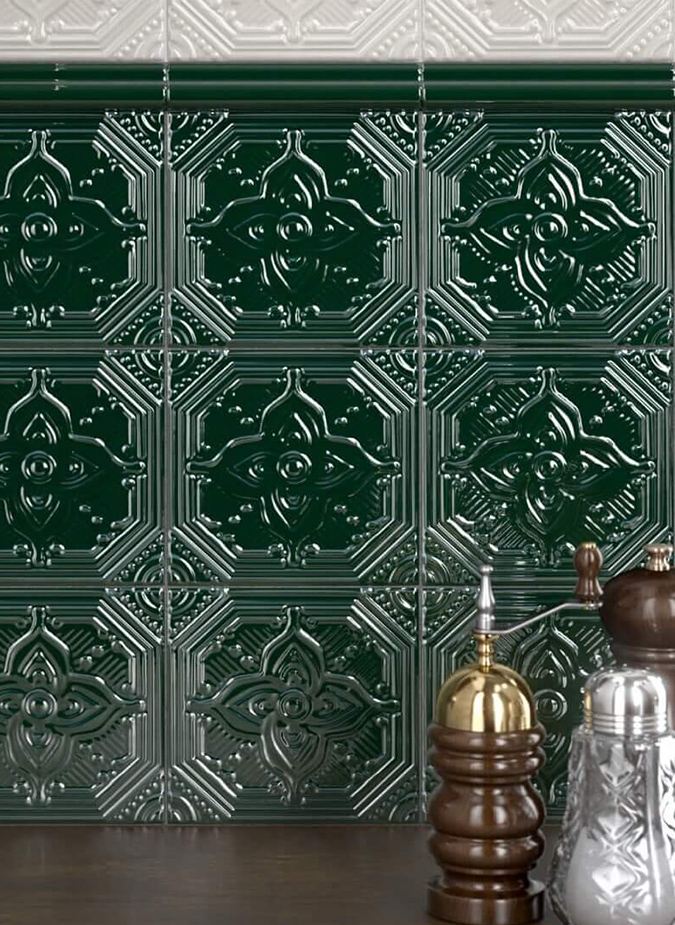 Керамическая плитка Kerama Marazzi Декор Салинас зеленый 15х15 - изображение 2