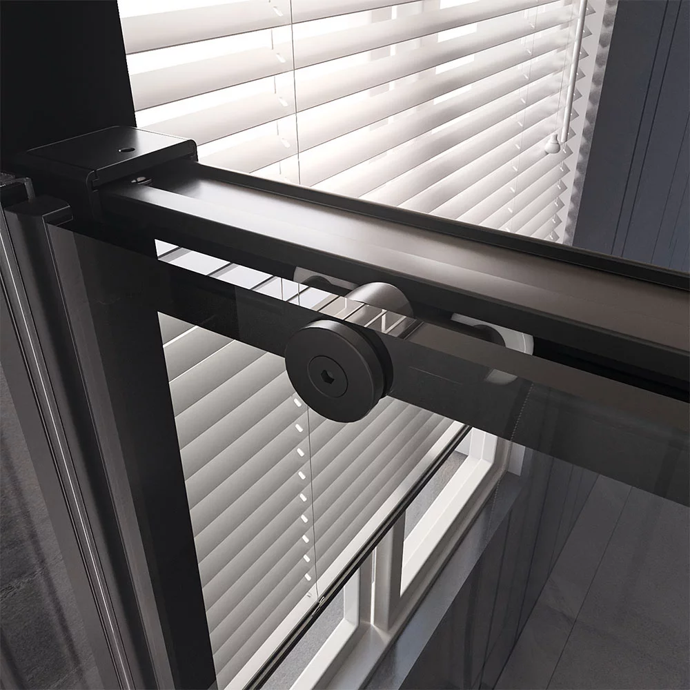 Душевая дверь Veconi Premium Trento PTD-40B, 150х200, черный матовый, стекло прозрачное
