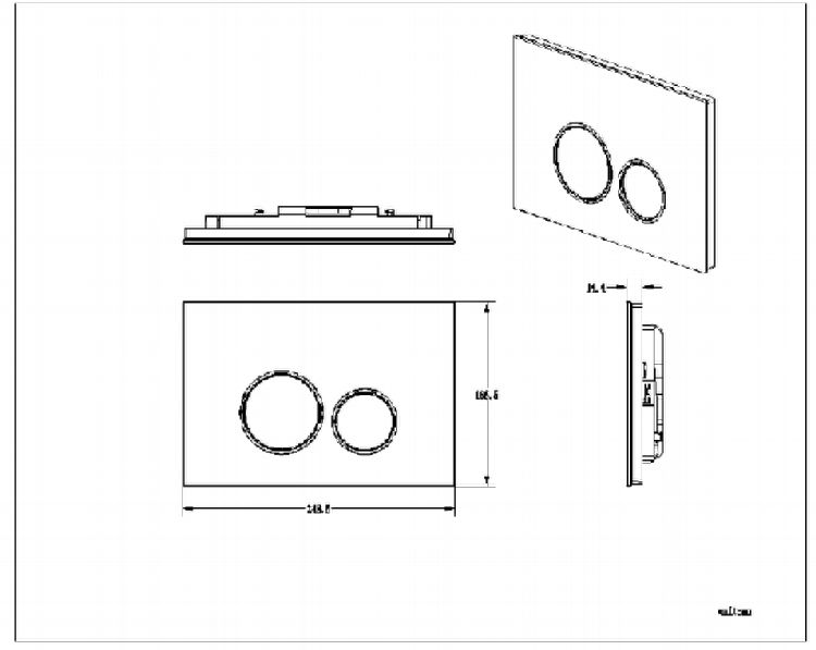Панель смыва Aquatek Slim, KDI-0000028, белая, закаленное стекло