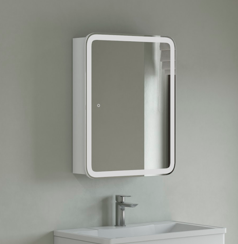 Зеркальный шкаф Corozo Алабама 50 см SD-00001389 белый c подсветкой