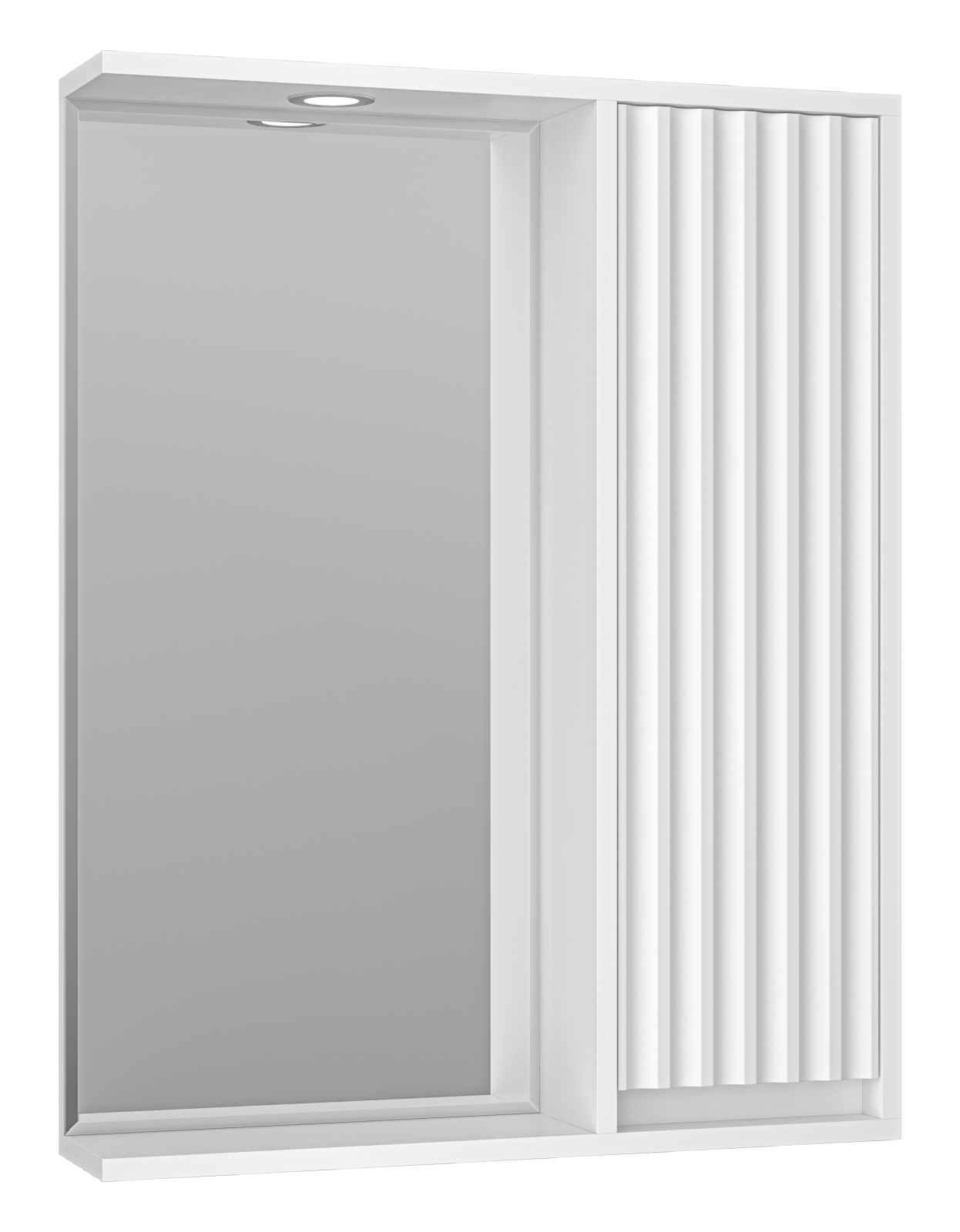 Зеркальный шкаф Brevita Balaton 65 см BAL-04065-01-П правый, с подсветкой, белый
