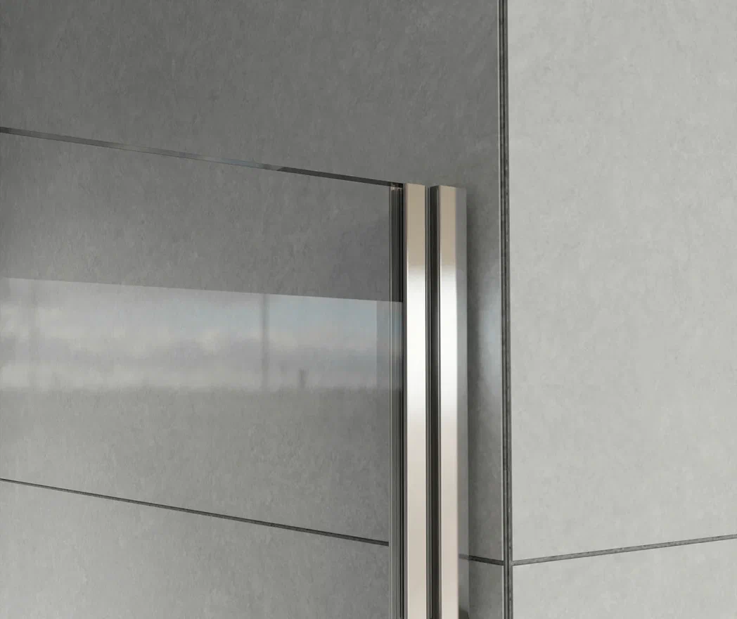 Душевая дверь Vincea Flex 90x200 см, VDP-1F900CGB, профиль черный, стекло тонированное - 5 изображение