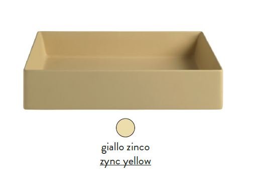 Раковина ArtCeram Scalino SCL003 12; 00 накладная - giallo zinco (желтая цинк) 60х38х12 см