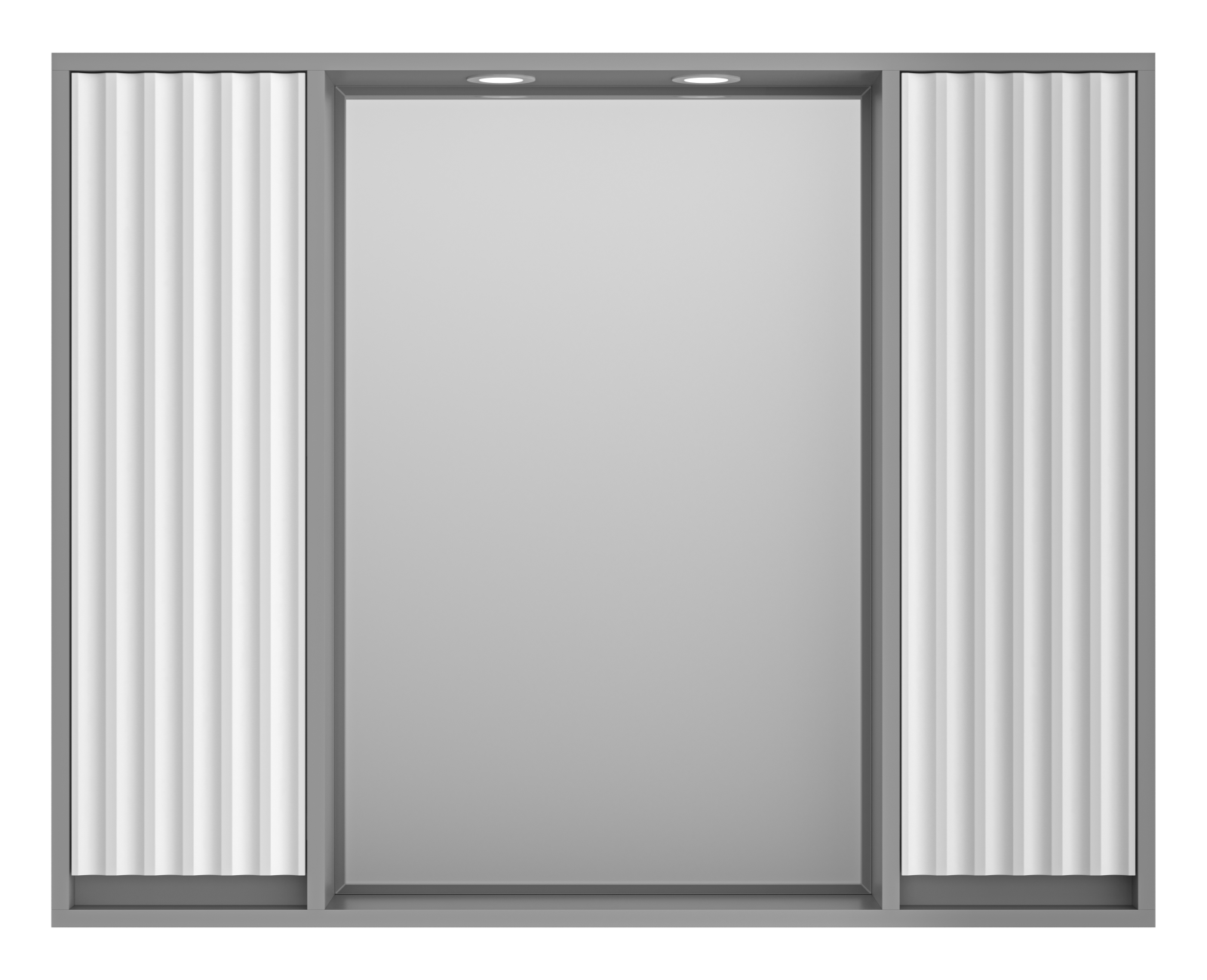 Зеркальный шкаф Brevita Balaton 100 см BAL-04100-01-01 с подсветкой, белый / серый 