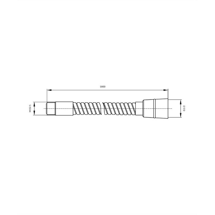 Шланг Omnires для кухни и ванны 180 см (черный), 062MBL