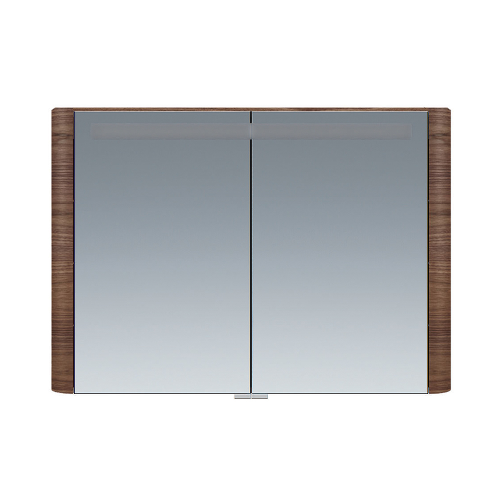 Зеркальный шкаф Am.Pm Sensation M30MCX1001NF, цвет - орех, с подсветкой, 100 см 