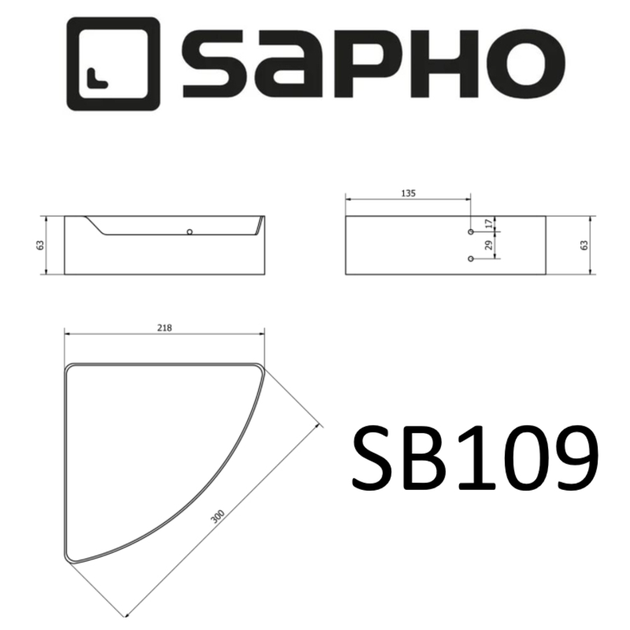 Полка угловая Sapho Samba SB109 хром