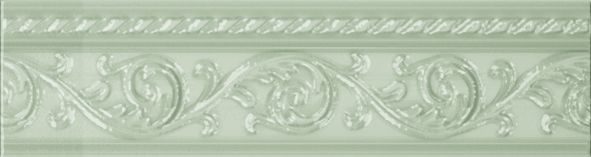 Керамическая плитка Carmen Бордюр Moldura Yara Verde Pastel 4х15 