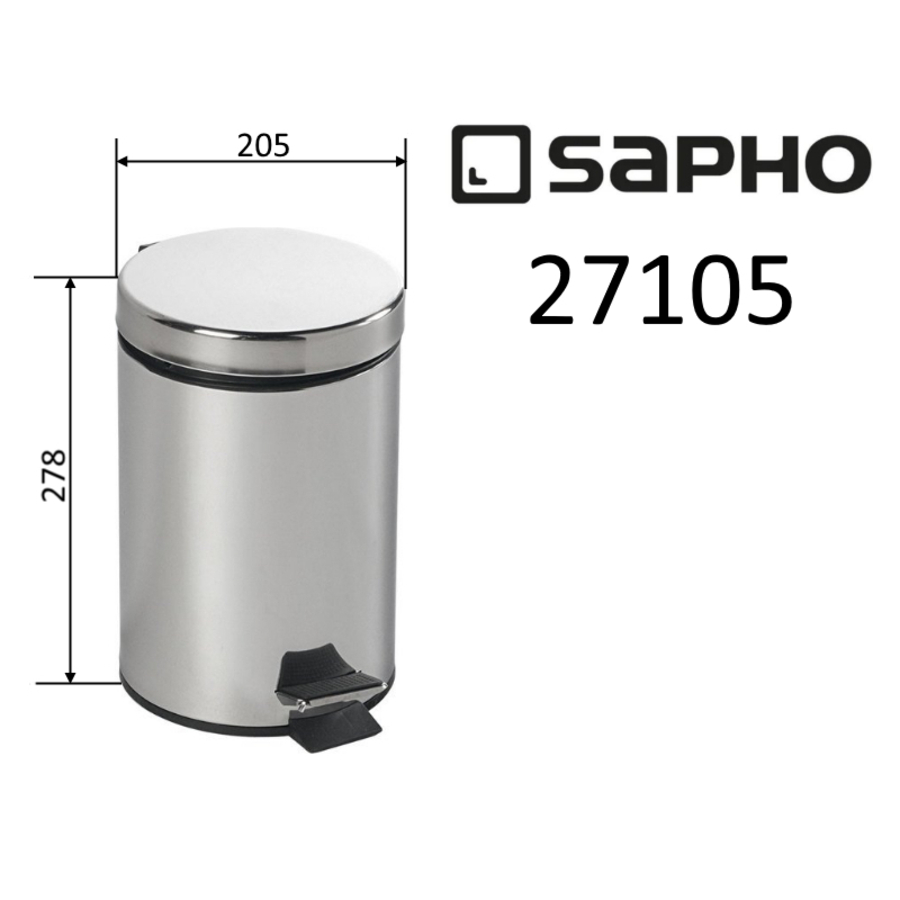 Ведро для мусора Sapho Simple Line 27105 хром