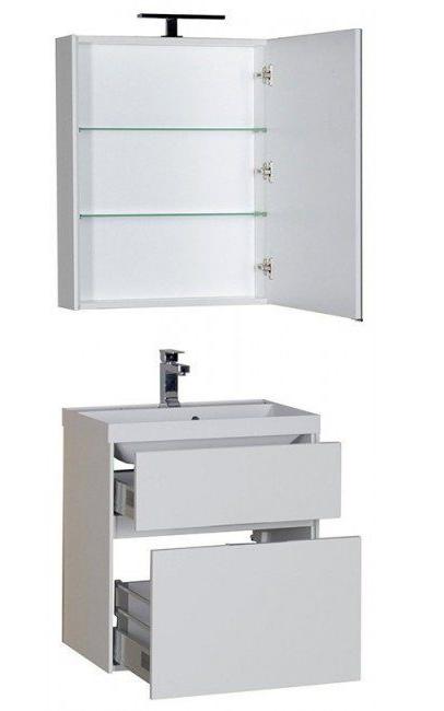 Комплект мебели для ванной Aquanet Латина 60 2 ящика белый