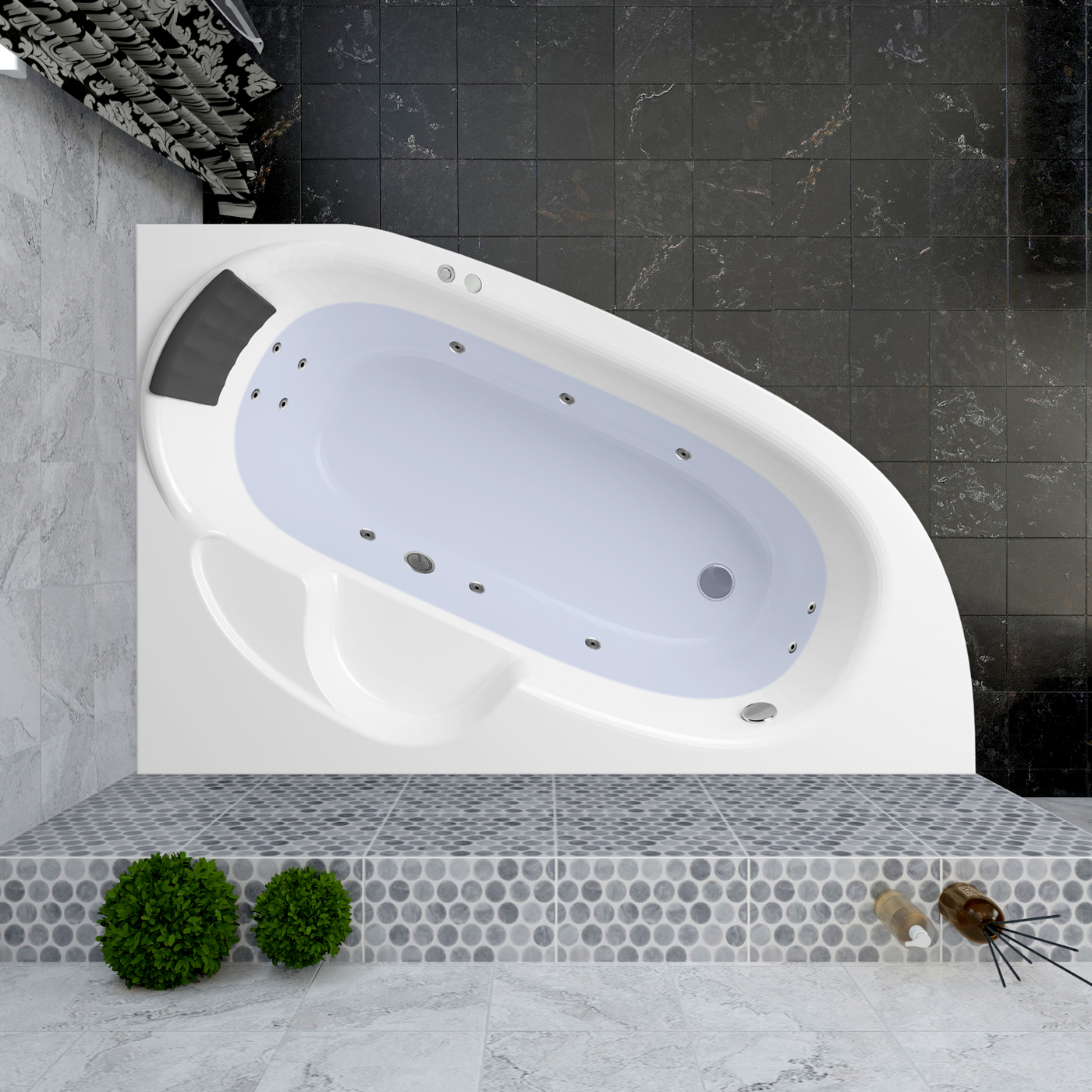 Акриловая ванна Lavinia Boho Bell Pro, 150x100 см. правая, 36100H00