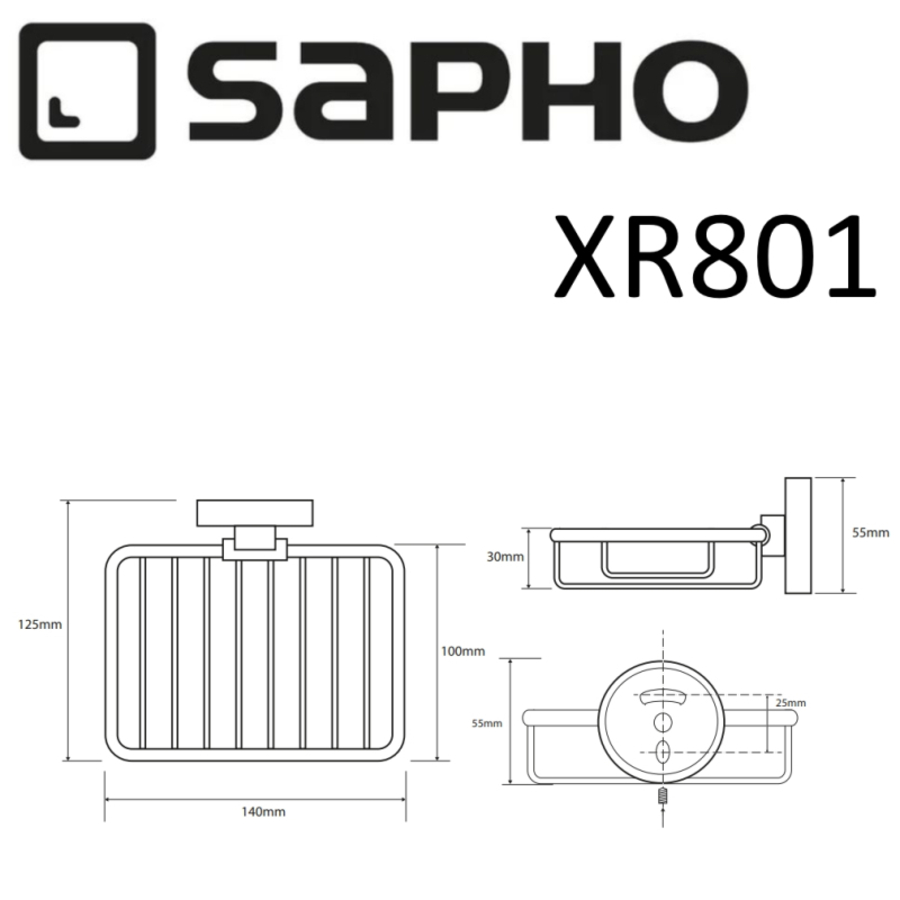 Мыльница Sapho X-Round XR801 хром