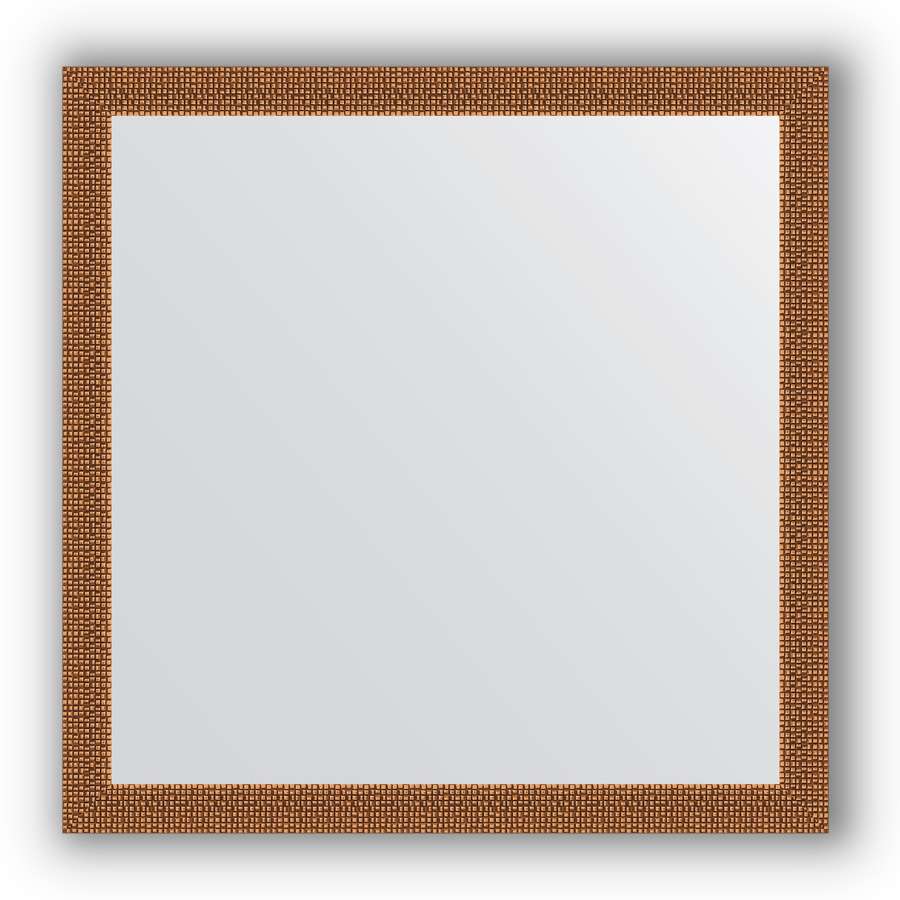 Зеркало в багетной раме Evoform Definite BY 3227 71 x 71 см, мозаика медь 