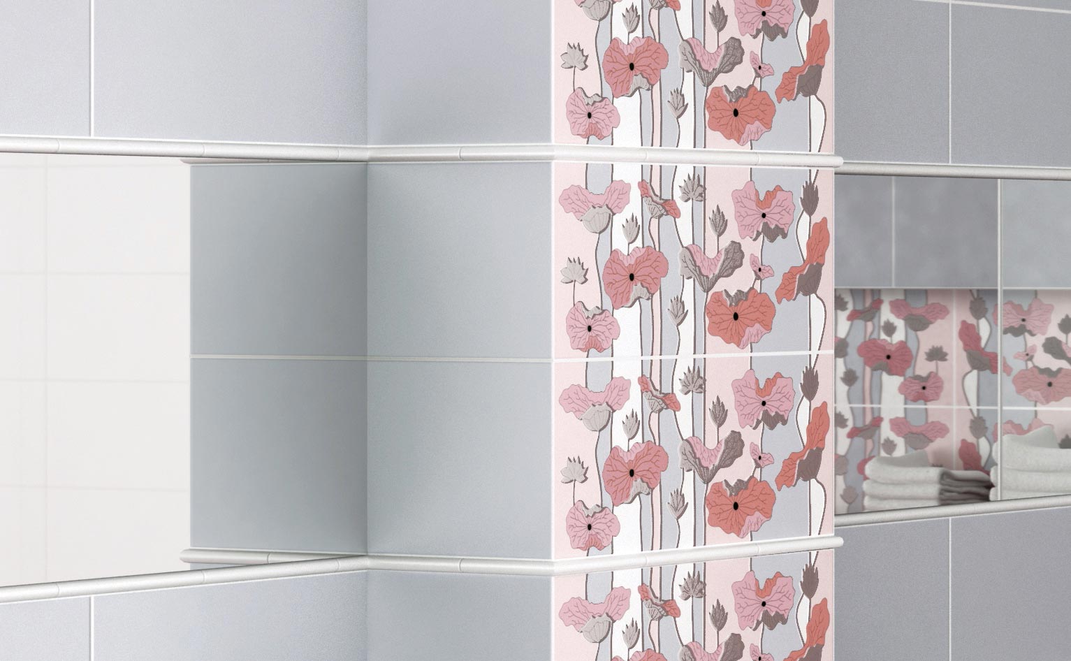 Керамическая плитка Kerama Marazzi Плитка Городские цветы серый 20х50 - изображение 3