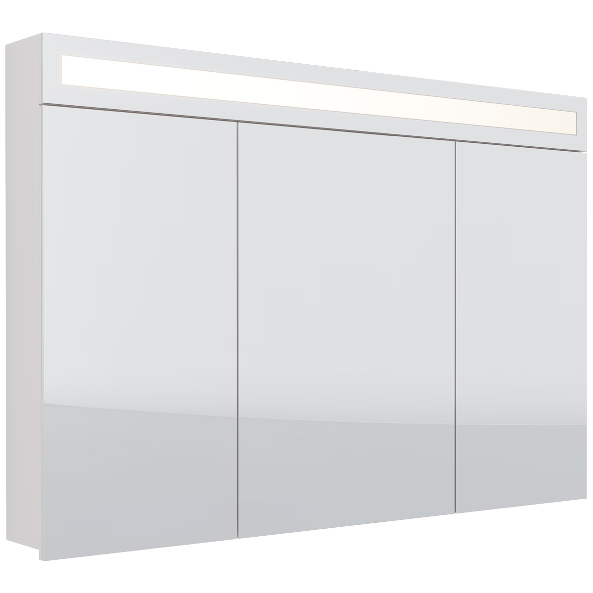 Зеркальный шкаф Dreja Uni 120 см 99.9013 с подсветкой, белый
