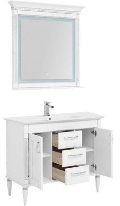 Комплект мебели для ванной Aquanet Селена 105 белый/серебро 3 ящика, 2 двери