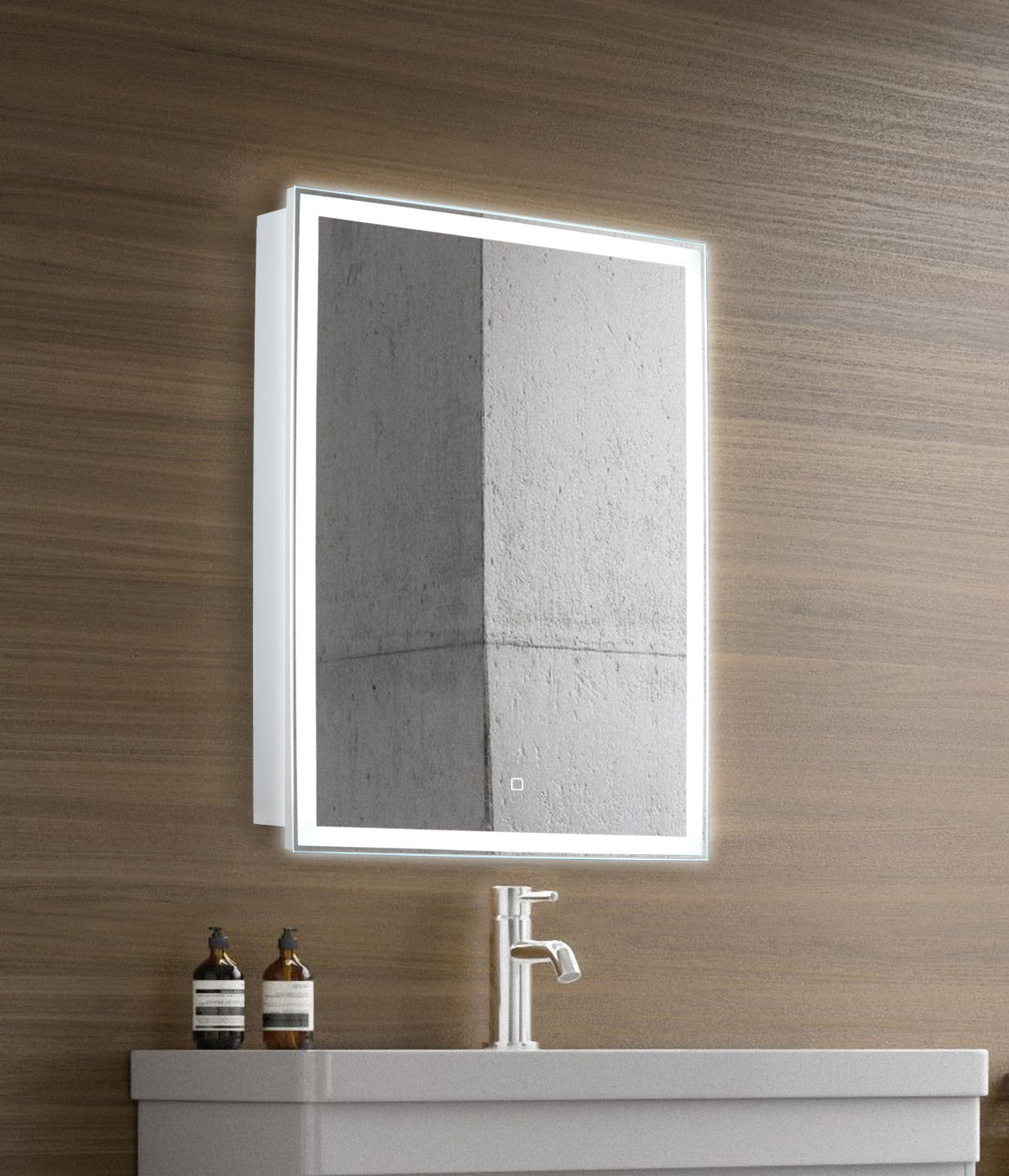 Зеркальный шкаф Azario Киото 55 см LED-00002357 с подсветкой