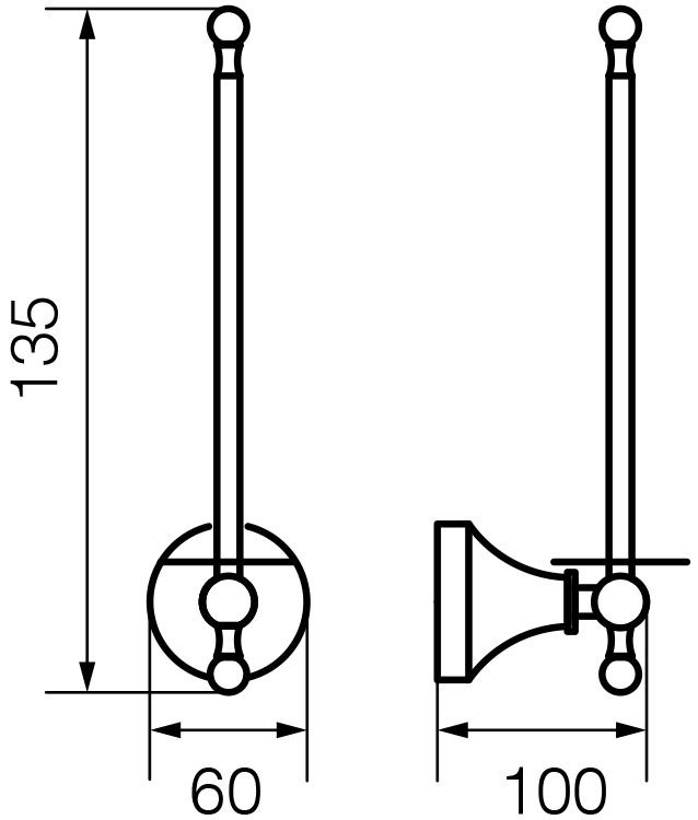Бумагодержатель вертикальный для запасных рулонов Veragio Gialetta, бронза VR.GIL-6482.BR