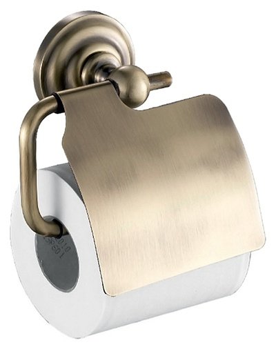 Держатель туалетной бумаги Fixsen Retro FX-83810 с крышкой, бронза