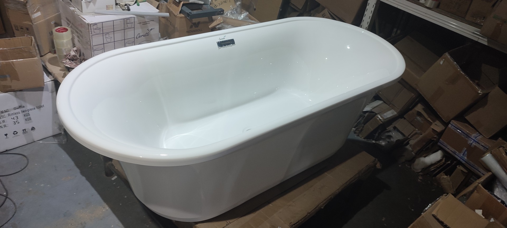 Акриловая ванна Ceruttispa Lamone 180х80 см С-3051 белая