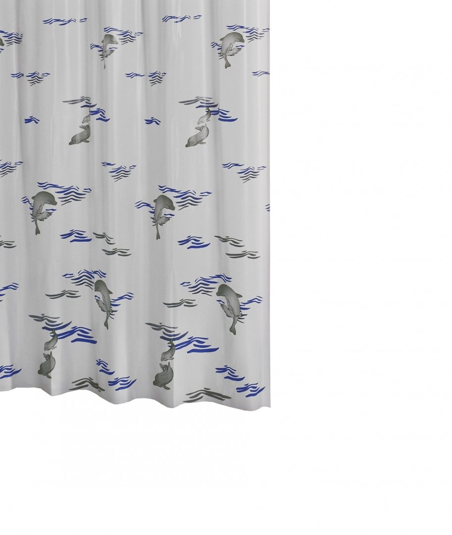 Штора для ванных комнат Ridder Delphin синяя/голубая 